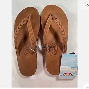 Rainbow braided sandal